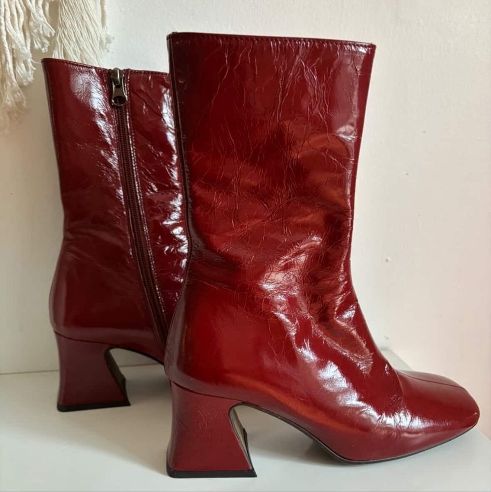 L'INTERVALLE Red Ankle Boots